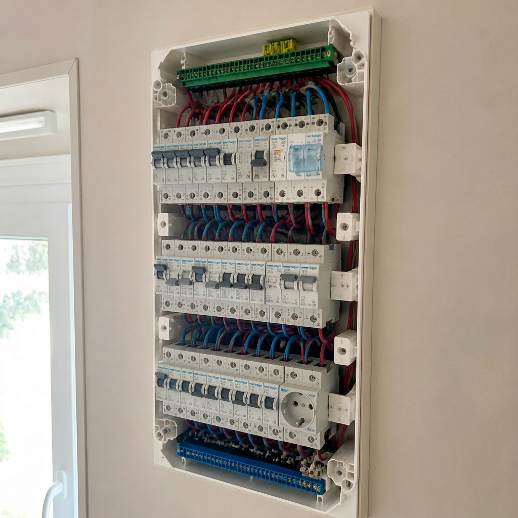 Pose d'un tableau électrique résidentiel dans le Finistère