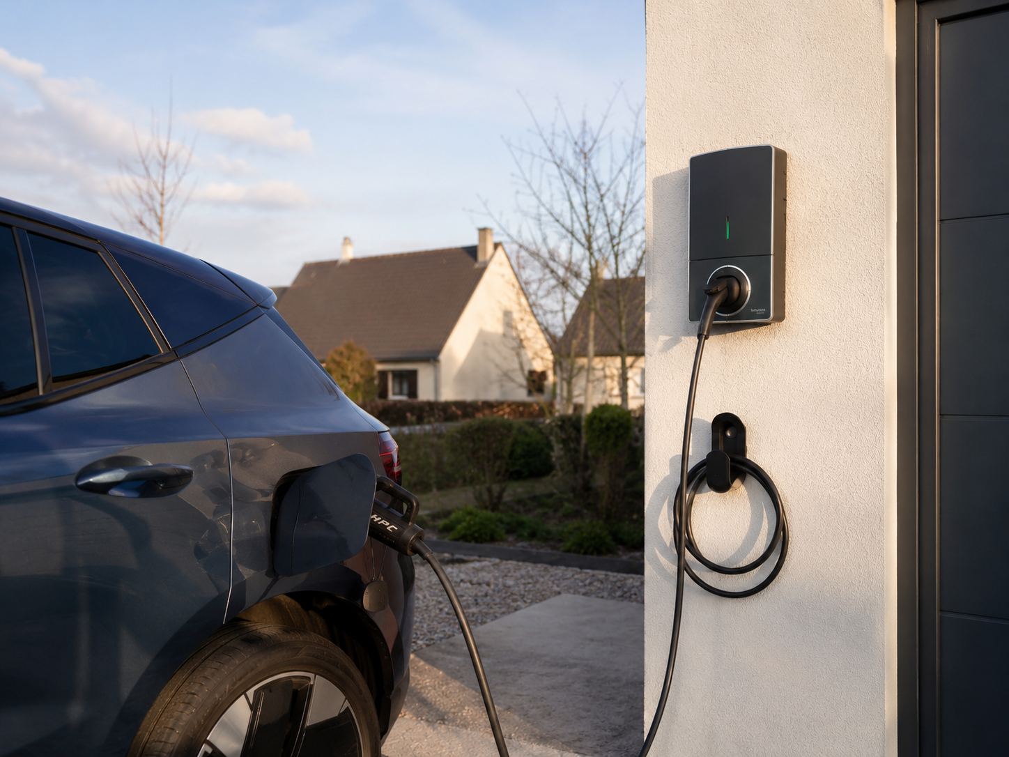 Borne de recharge IRVE 11 kW installée à Plabennec