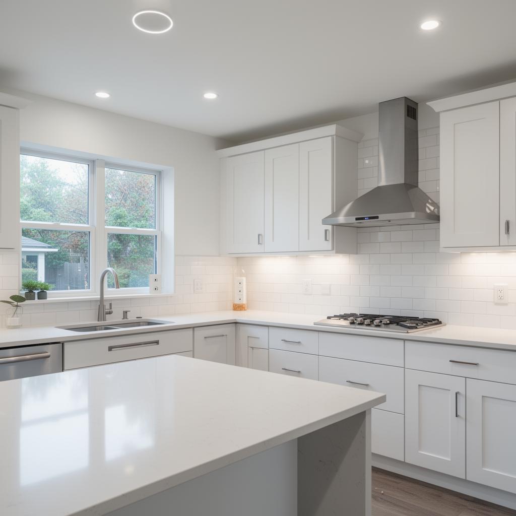 Rénovation électrique d'une cuisine moderne dans le Finistère